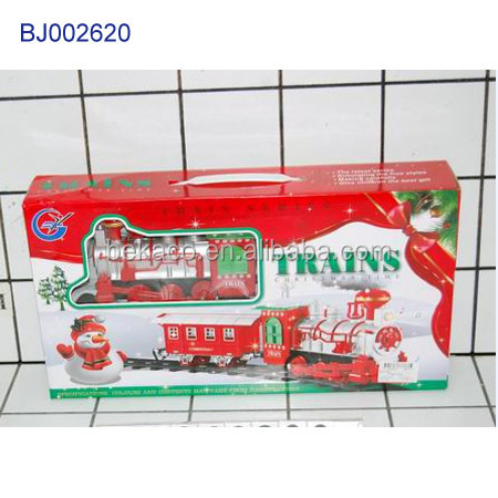 最高のクリスマス子供のスロットへの本赤い電車面白いプラスチック喫煙電車問屋・仕入れ・卸・卸売り
