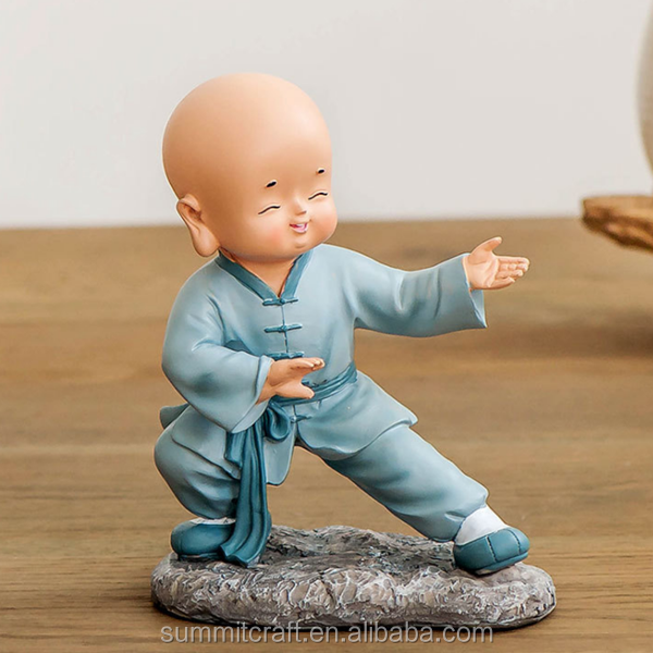 樹脂中国カンフーモンク置物赤ちゃんかわいい小さなモンク像