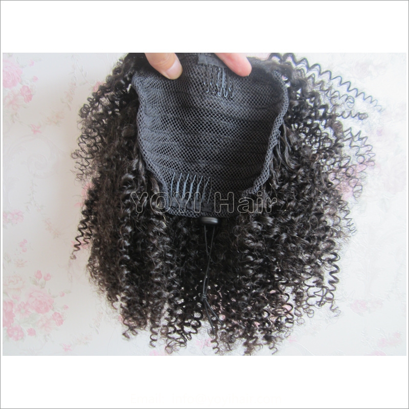 cheap brazilian human hair drawstring ponytail