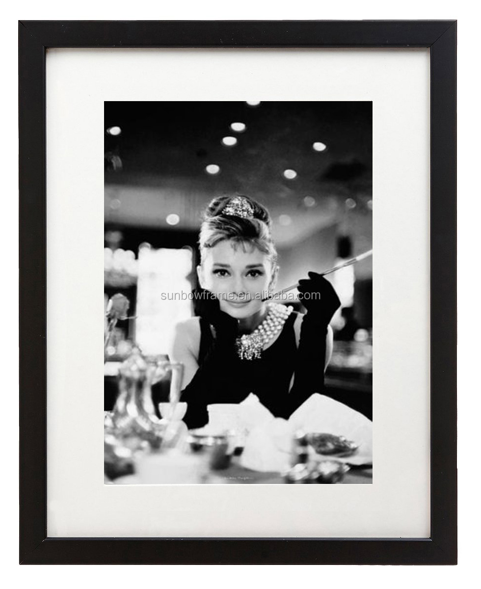 Audrey Hepburn Sexy Woman Wall Art Decor Printing Black White 8x10