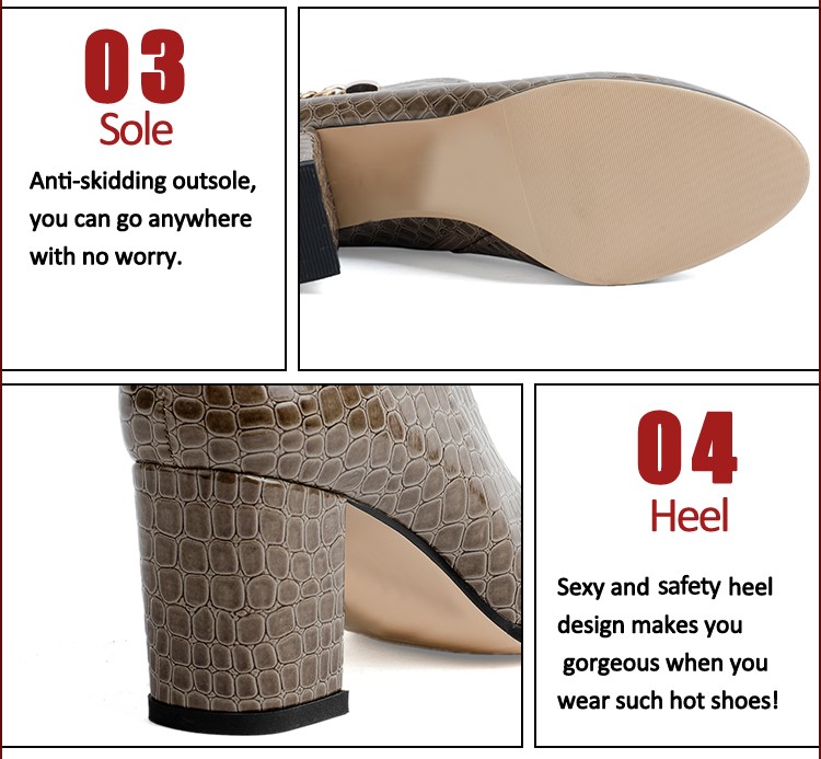 2016新しい到着中国卸売無料サンプル蛇スタイルレディース靴サイズ42 43でインナージッパー仕入れ・メーカー・工場