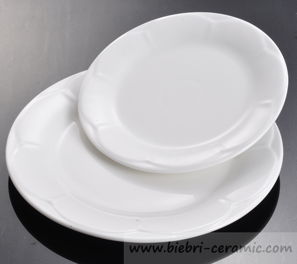 11 Round Design Logo Decal Customized Ceramic Porcelain Service Plates Dishes For Hotel And Restaurant Wholesale 2