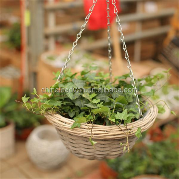 手作りのハンギングバスケット籐の庭の植木鉢の花仕入れ・メーカー・工場