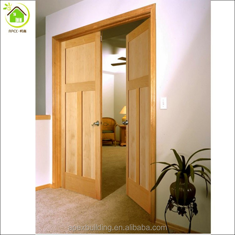 Solid Wood Oak Unfinished And Non Painting Wood Doors Interior Doors