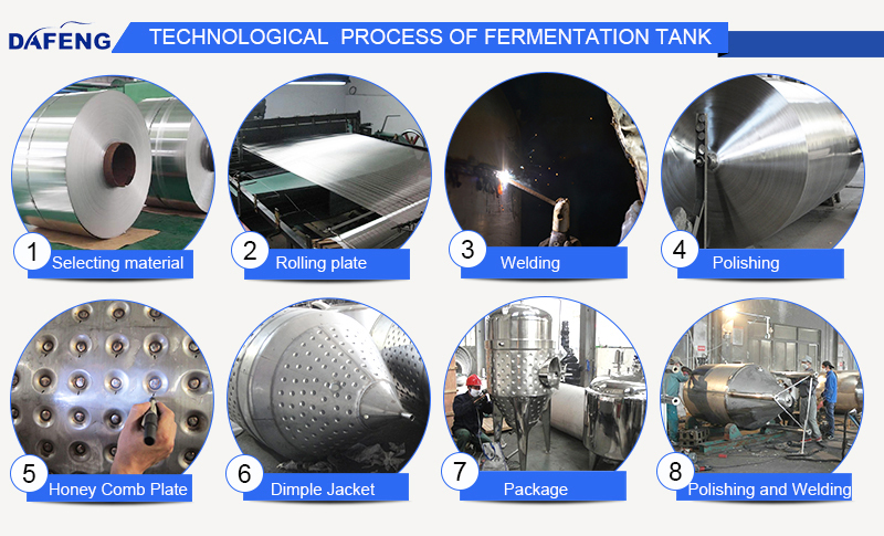 2000L glycol jacket conical fermenter
