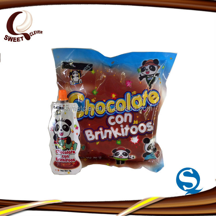 chocolate paste with magic pop candy colorful bag