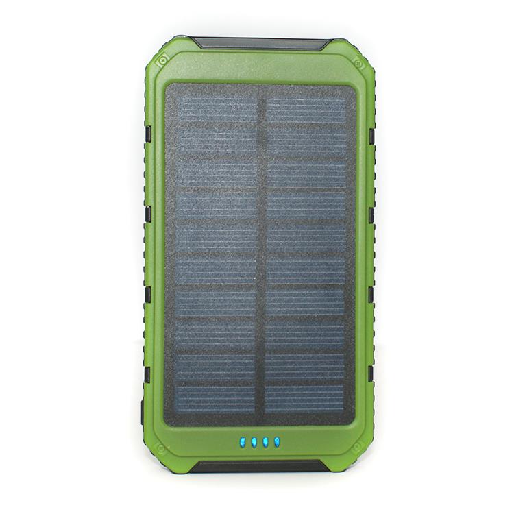 8000mAh Portable USB Charger Power Bank, Constructed with a Solar Panel for Emergency Charging for iPhone