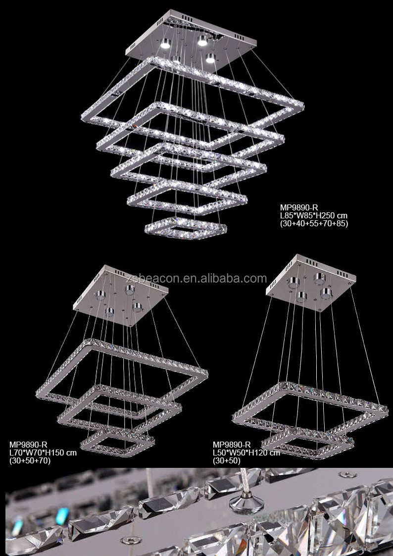 Soffitto appeso decorazioni natalizie forma rotonda di lusso ... Lampadari moderni cristallo e acciaio