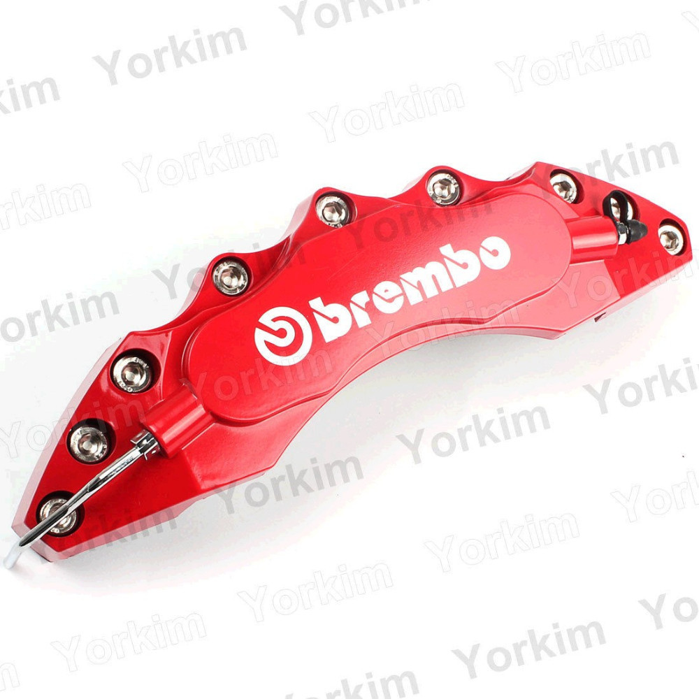 4pcs красный brembo стиль универсальный диск тормозной суппорт охватывает передних и задних суппортов & Аксессуары 4pcs красный brembo стиль универсальный диск тормозной суппорт охватывает передних и задних суппортов & Аксессуары