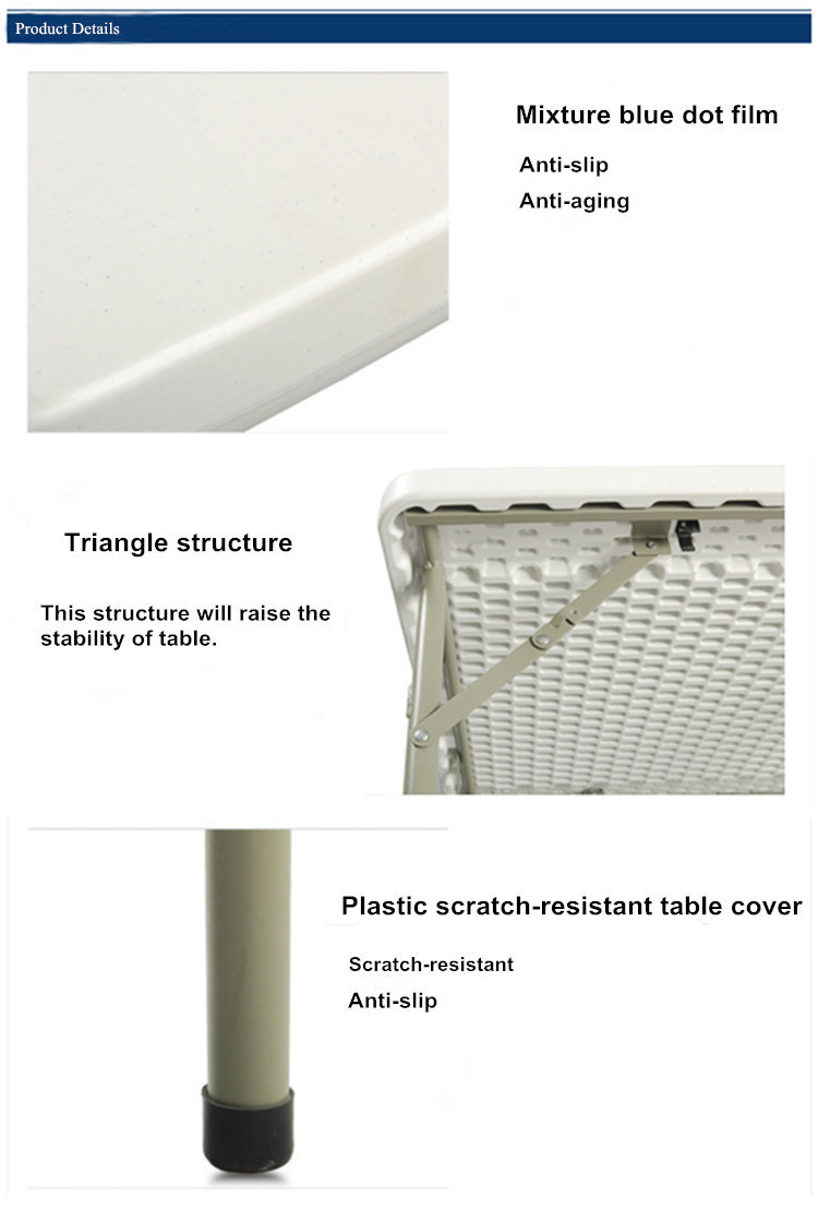 モダンデザイン屋外小さな白いプラスチック折りたたみダイニングテーブル仕入れ・メーカー・工場