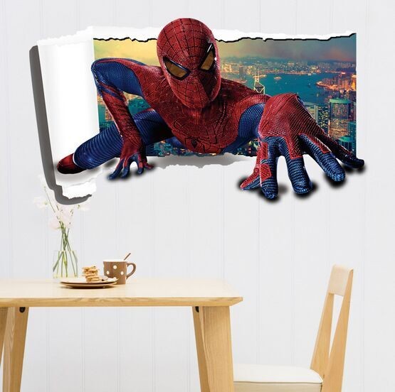 (新しい) 2016新しいスパイダーマン取り外し可能な子供ルームウォールステッカーキッズルーム用アベンジャーズdiy寝室ステッカー3dウォールステッカー仕入れ・メーカー・工場