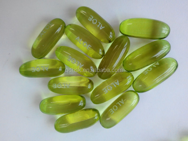 2014 GMP certified high-quality natural Aloe vera oil softgel