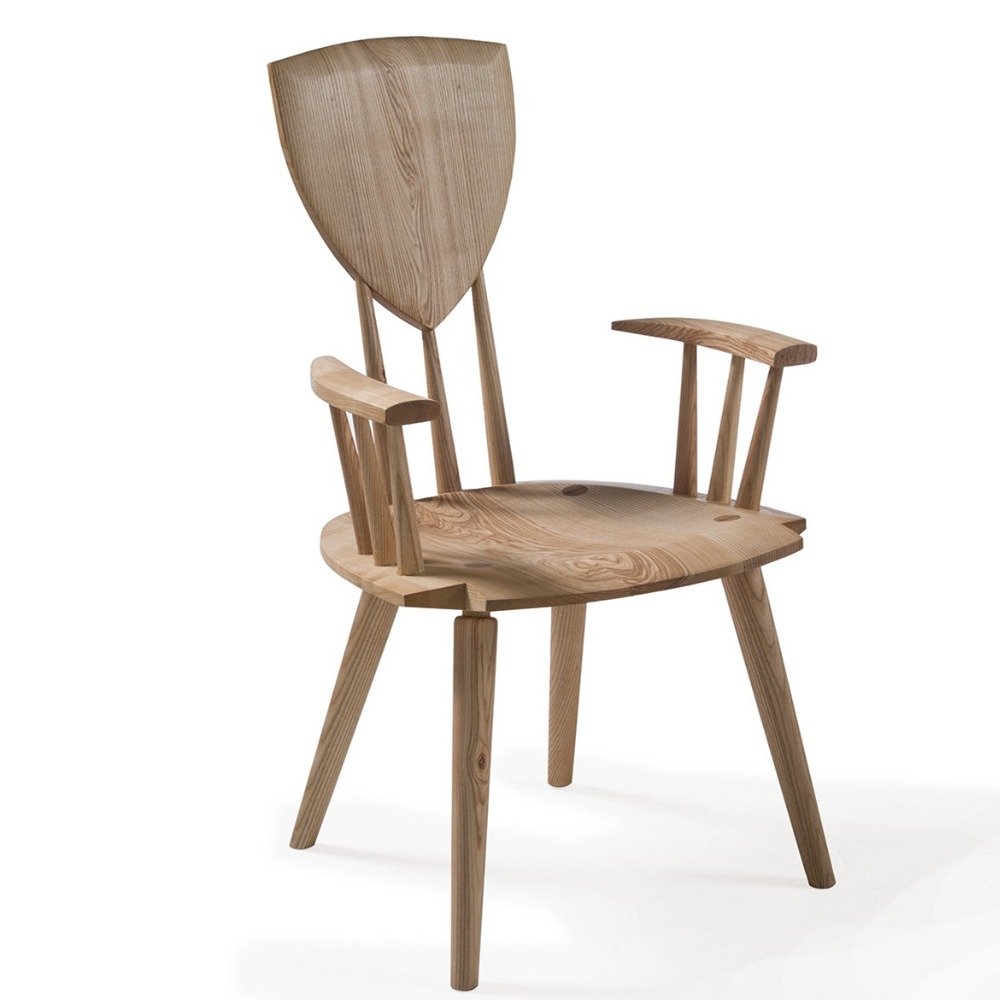 Modern design houten hoge rug woonkamer stoelen armleuning ... Kleur van de muur lopen garderobe ideeën