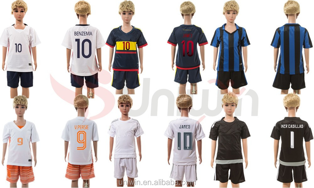 安い2015/2016スポーツユニフォームデザインの子供たち仕入れ・メーカー・工場