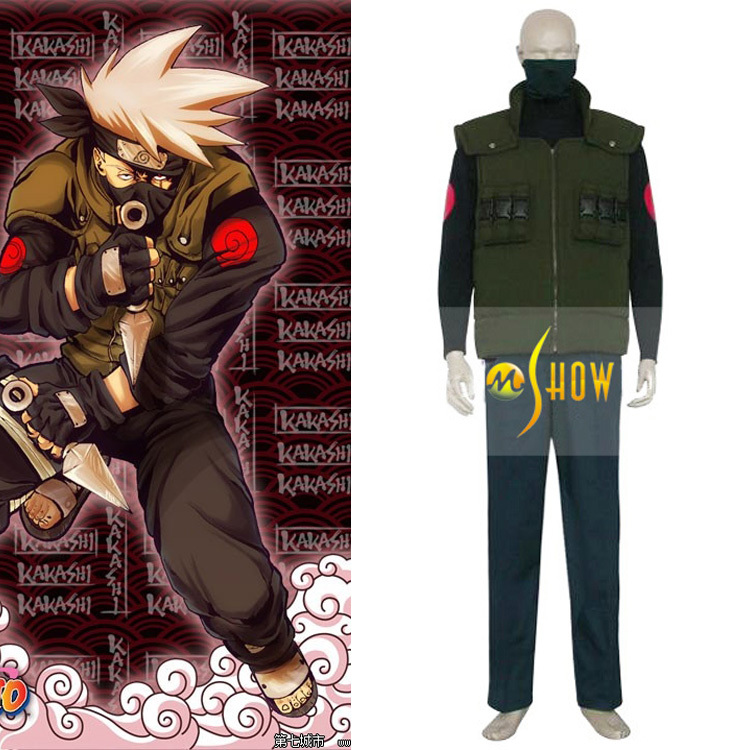 熱い販売の2014年hatakenaruto- ナルト- アニメコスプレ衣装販売デラックスカカシハロウィンクリスマスパーティーの服の衣装カスタム問屋・仕入れ・卸・卸売り