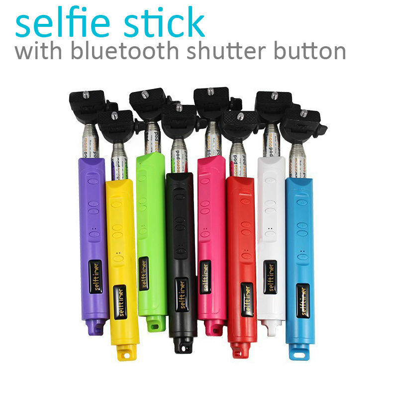 一脚selfieスティック携帯電話ブルートゥース付シャッターボタン、 ブルートゥースselfieスティック問屋・仕入れ・卸・卸売り