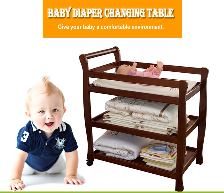 Solid Wood Baby Diaper Changing Table Toys Storage Shelf Buy Diaper