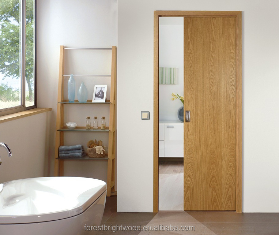 Internal Room Veneered Solid Wood Sliding Pocket Door Buy