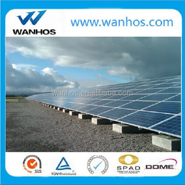Estrutura do sistema de montagem de energia solar fotovoltaica usando âncora de aterramento