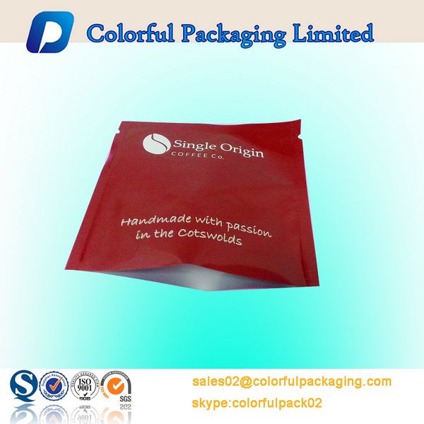 small capacity cheap and high quality aluminum foil three side sealed tea bag one time usage for everybody made in China