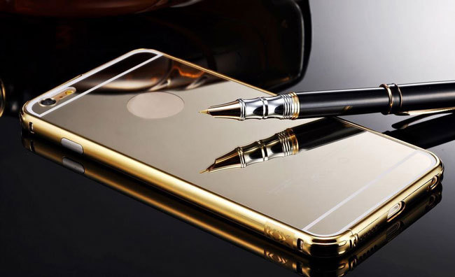 2015熱い販売の豪華な黄金のミラーのためのアルミニウム金属ケースiphone66プラス仕入れ・メーカー・工場