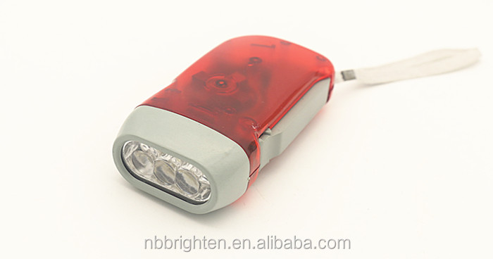 工場卸売edc印刷されたロゴabs材料安い最高のハンドプレス3ledダイナモ懐中電灯クランク仕入れ・メーカー・工場