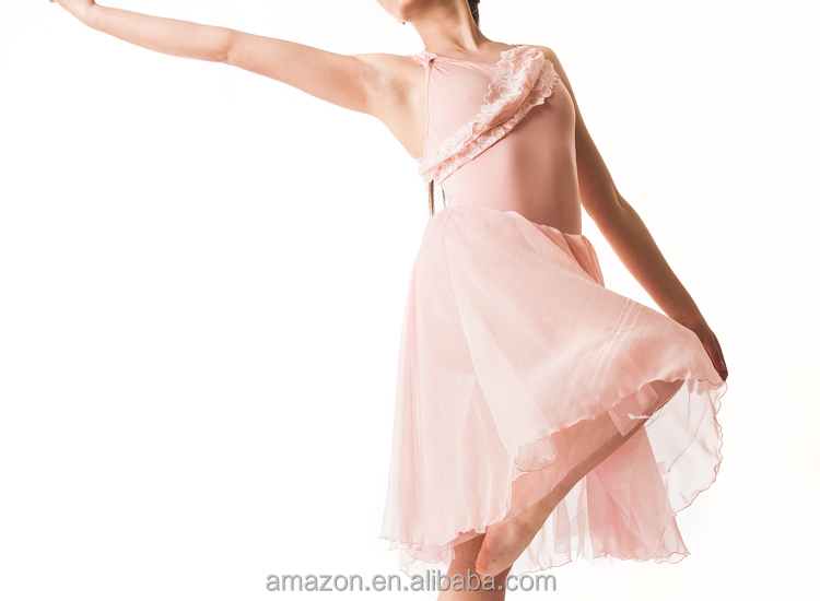 バレエのドレスサプライヤー成層真ん中柔らかいシフォンバレエのドレス仕入れ・メーカー・工場