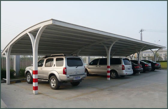 Tensile membrane roof structure, car parking awnings, parking roof