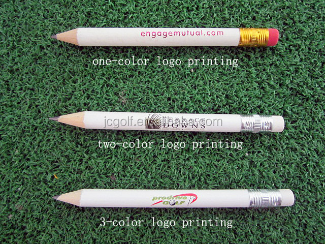 ロゴの印刷スコアリング銀木製のゴルフ鉛筆仕入れ・メーカー・工場