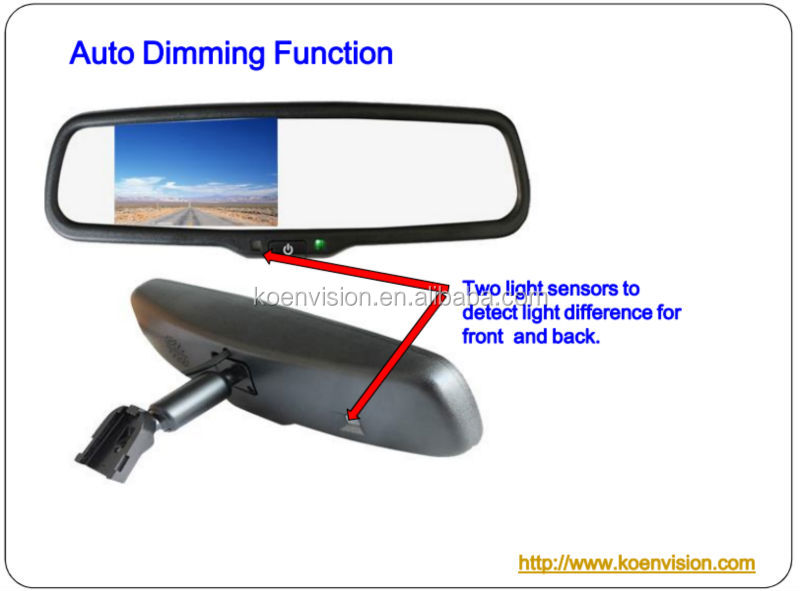 Auto Dimming Rearview Mirror For Suzuki Swift With 4.3 Inch Monitor