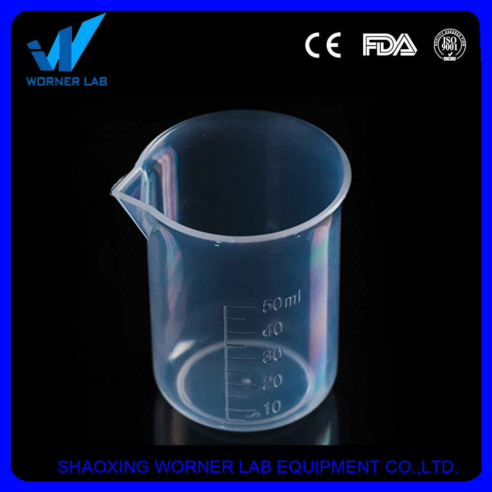 Various size of plastic graduated flask