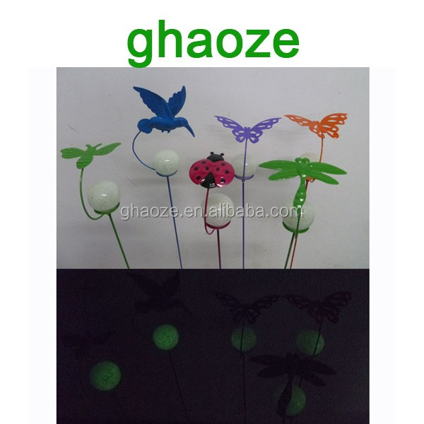 Metal Bird Garden Stakes With Glow In The Dark Ball Factory - Buy Metal