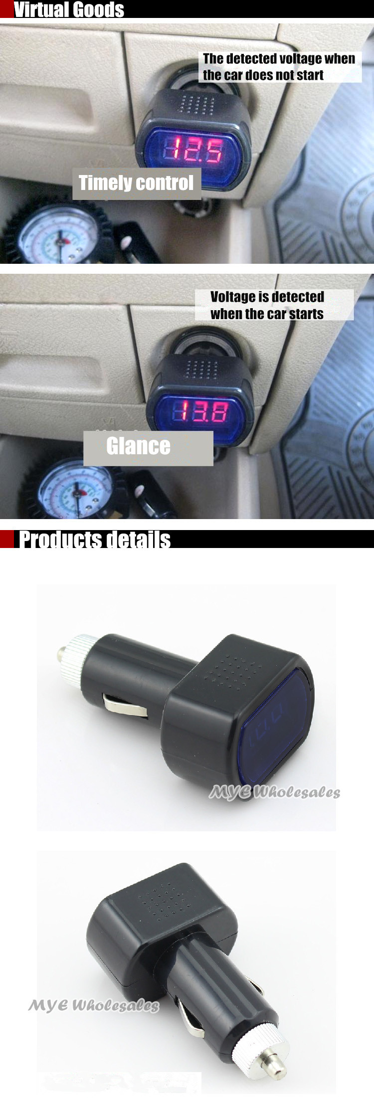 Mini Car voltmeter 2