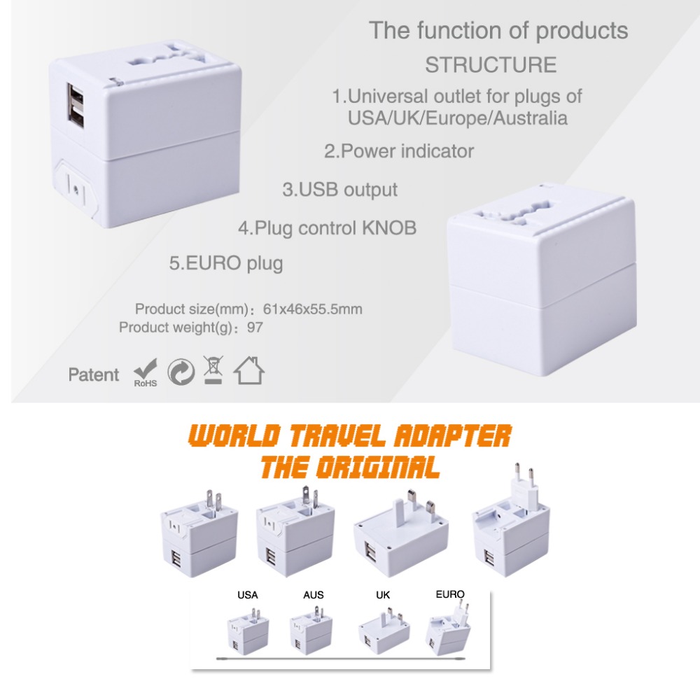 電気プラグアダプタのメーカーのためのプロモーション世界旅行アダプター仕入れ・メーカー・工場