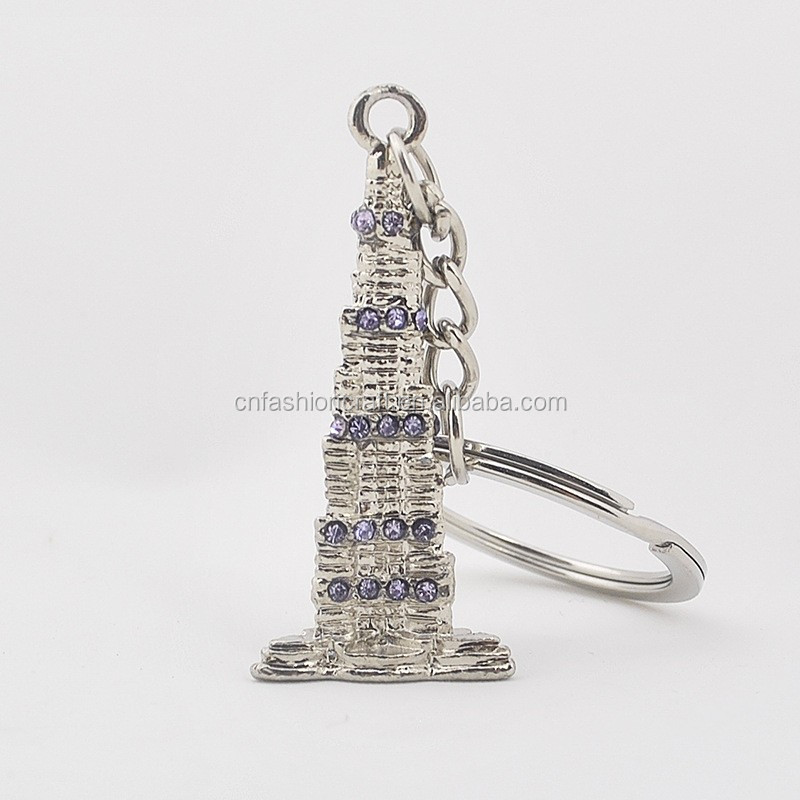 3d Burj Khalifa Keychain Khalifa Tower Metak Keyring Dubai Souvenir