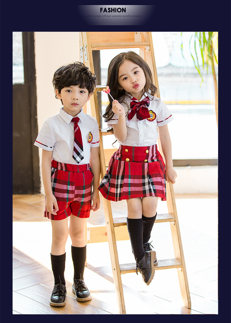 New Summer Private School Uniform Girls Plaid Skirt