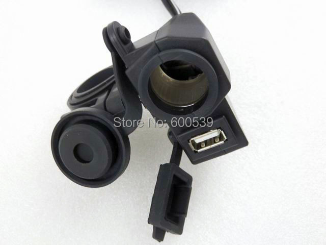 Motorcycle USB Port Cell phone GPS Cigarette Lighter iPhone Charger (4).jpg