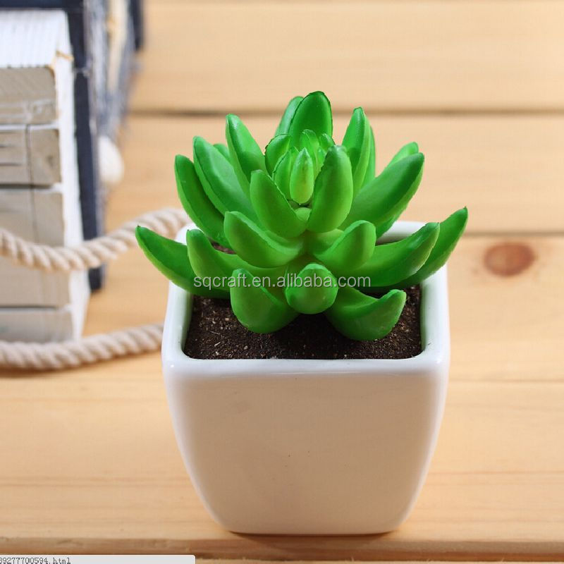 Artificial Flowers Trees Ceramic Pot Small Potted Plant Fake Pot