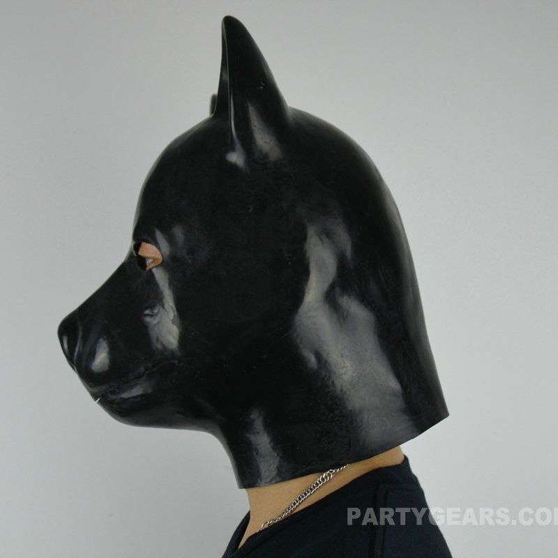フルヘッドフェチラテックス動物マスクフード女装ゴム犬フード緊縛マスクユニーク仕入れ・メーカー・工場