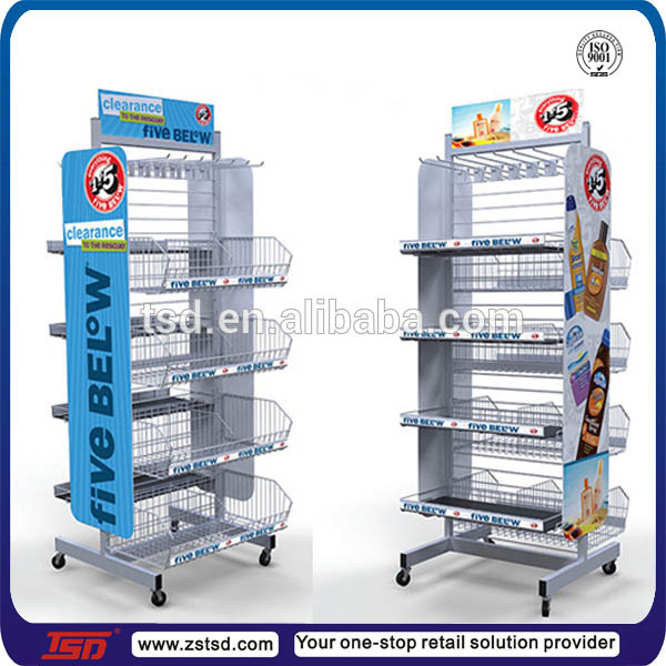 Tsdw329 Custom Design Supermarket Promotion Mdf Wooden Goods Display