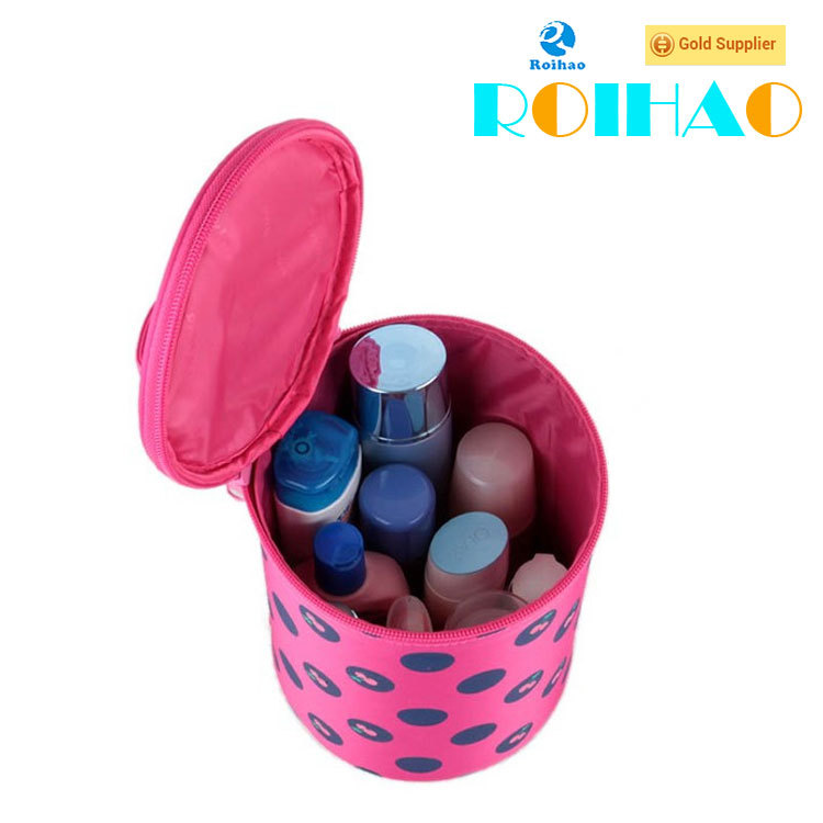 Roihao china wholesale ladies cosmetic bags, round cosmetic bag