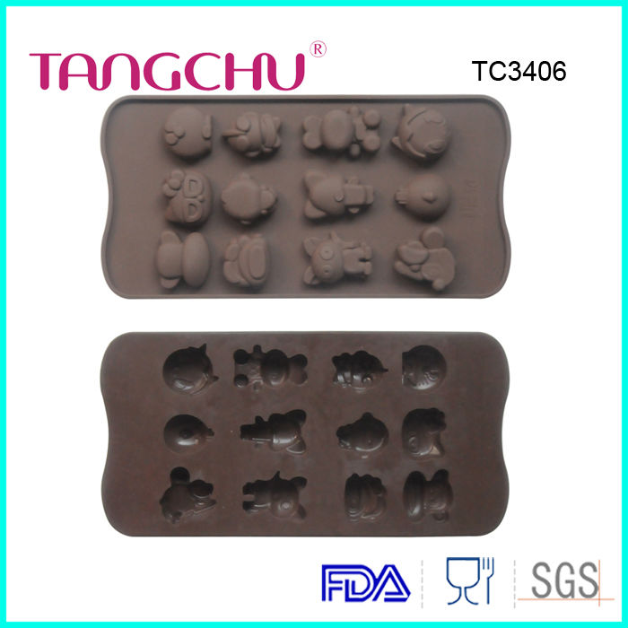 Smiley chocolate lollipops shaped mold silicone baking utensils