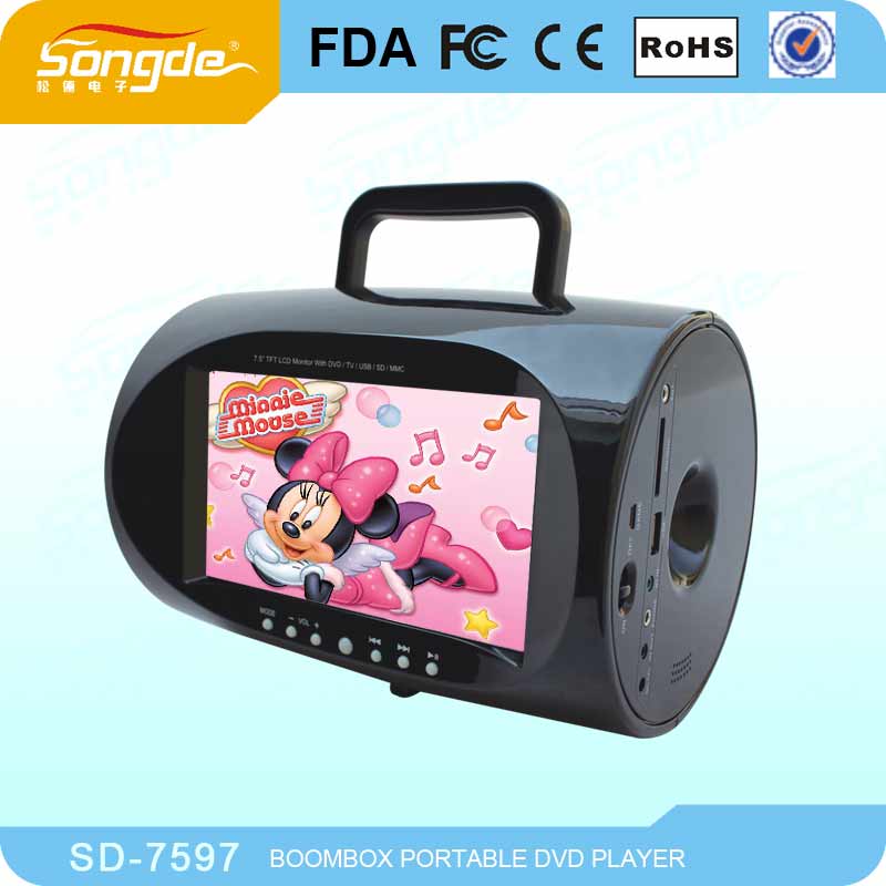 7.5 Inch Portable Boombox Dvd Player Buy Boombox Player,Dvd Boombox