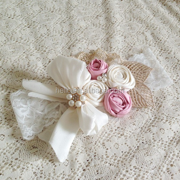 63 New baby headband packaging 800 Dupioni Silk Baby Headband Kids Hair Accessories With Lace Rhinestone   