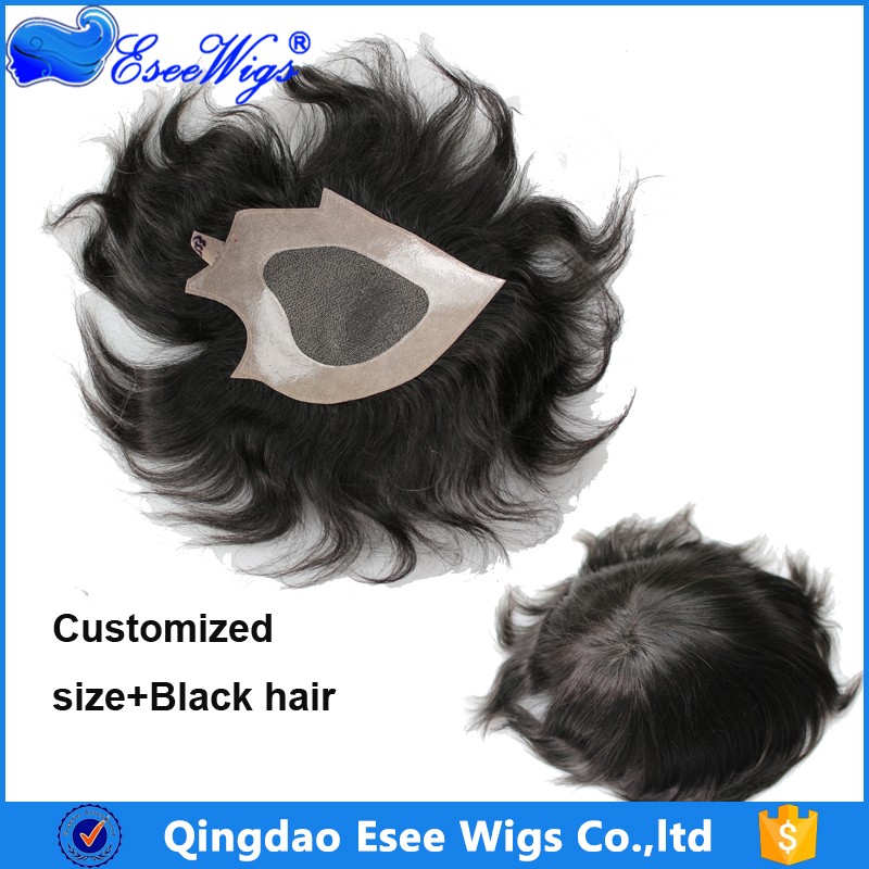 Eseewigsインドレミー本物の人間の髪の毛安いモノフィラメントレースpuヘアピースかつらかつらのための男性と女性 問屋・仕入れ・卸・卸売り