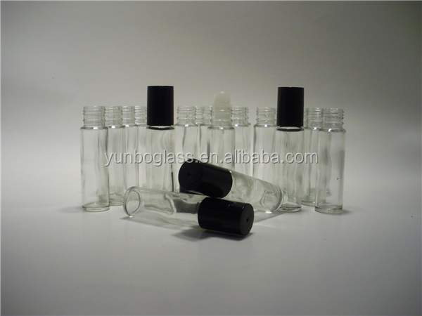 高品質wholesale10ミリリットル透明なガラスのローラーボトルの香水瓶ガラス付きローラーボール、 明確なフリントボトルのロール仕入れ・メーカー・工場