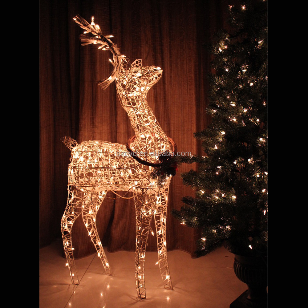 Hot Sale Lighted Outdoor Wire Christmas Deer For Christmas