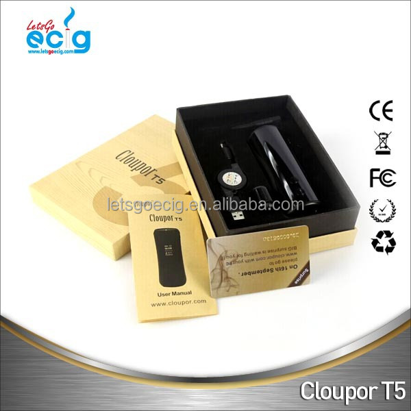 High end ecig mod amazing vaporizer cloupor t5 50w box mod vs canan 30w mod