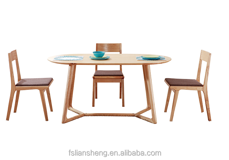 シンプルなソリッド材のダイニングテーブルと椅子のセットdt007-07仕入れ・メーカー・工場