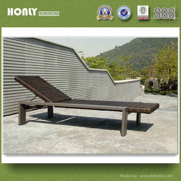 Garden KD beach chaise lounge chair aluminum beach lounge chair